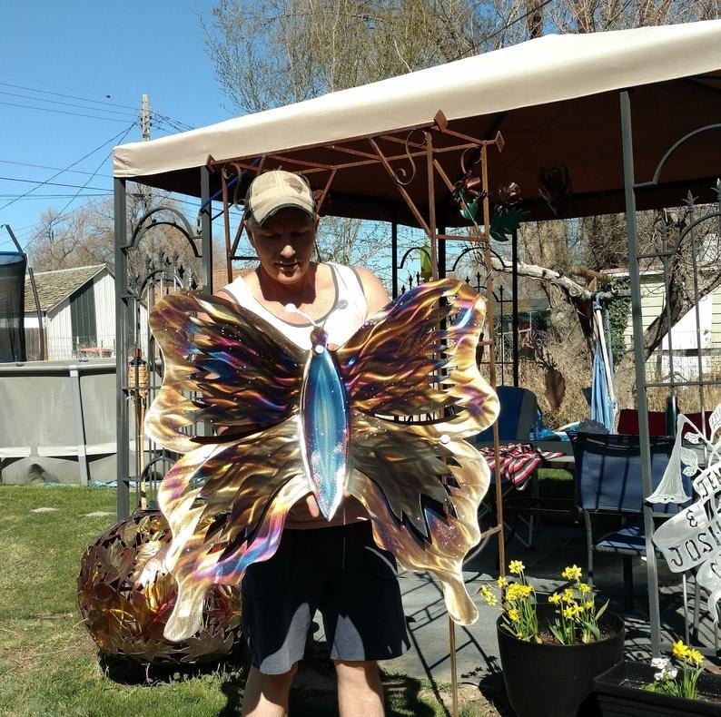 Metal Butterfly 3D Plasma Cut Sculpture
