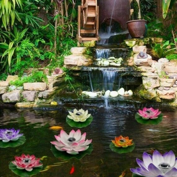 Solar Floating Lotus Flower Light(One piece set)