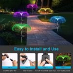 Vosaro Solar Yard Lights Decorative, 7 Color Changing Solar Powered Stake Light