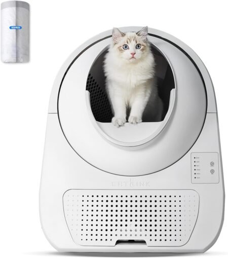 CATLINK Self Cleaning Cat Litter Box, Automatic Cat Litter Box, Double Odor Removal, Cat Litter Box for Cats from 3.5 pounds to 22 pounds