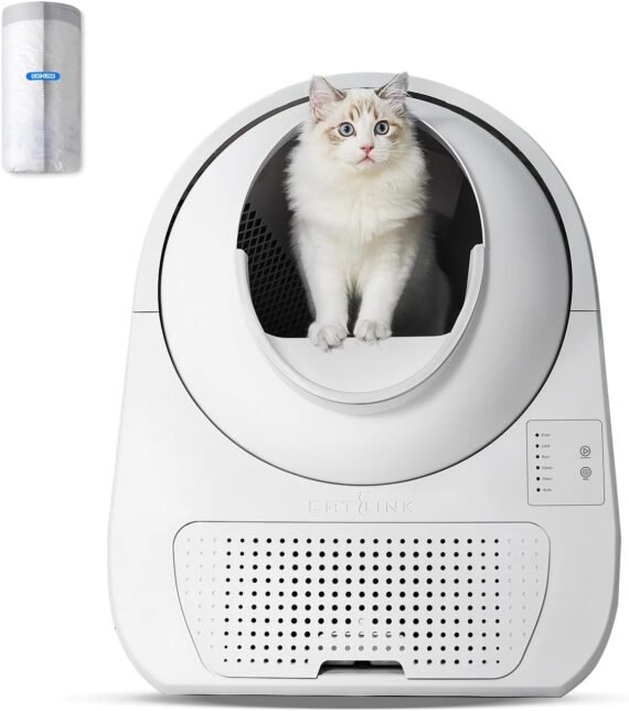CATLINK Self Cleaning Cat Litter Box, Automatic Cat Litter Box, Double Odor Removal, Cat Litter Box for Cats from 3.5 pounds to 22 pounds