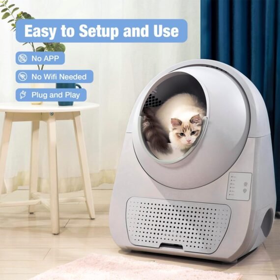 CATLINK Self Cleaning Cat Litter Box, Automatic Cat Litter Box, Double Odor Removal, Cat Litter Box for Cats from 3.5 pounds to 22 pounds